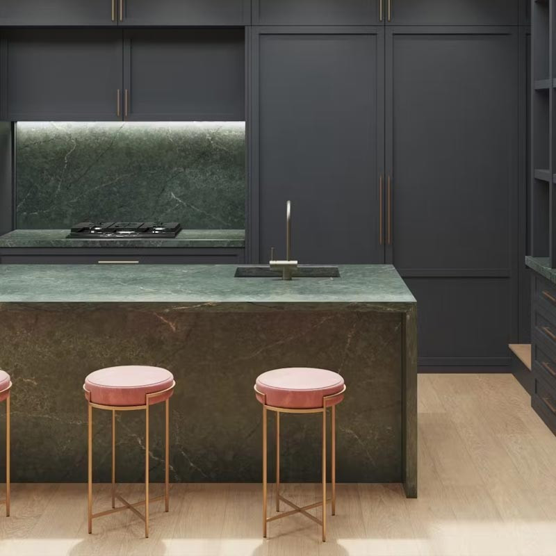 Plan de travail en Quartz Silestone® Jardin Emerald